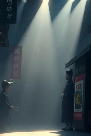 晚安收音机缩略图，书桌上亮着刻度灯的旧收音机